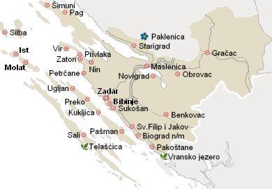 pakoštane karta hrvatske Sjeverna Dalmacija Hrvatska | SMJEŠTAJ Hrvatska Sjeverna Dalmacija  pakoštane karta hrvatske