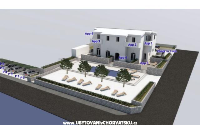 Villa Ivanović - smještaj otok Vir Hrvatska